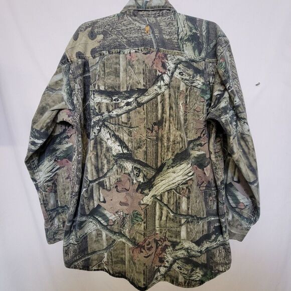 Browning Jacket Mens Large Full Zip Soft Shell Mossy Oak Break Up Infinity Camo - Picture 2 of 6